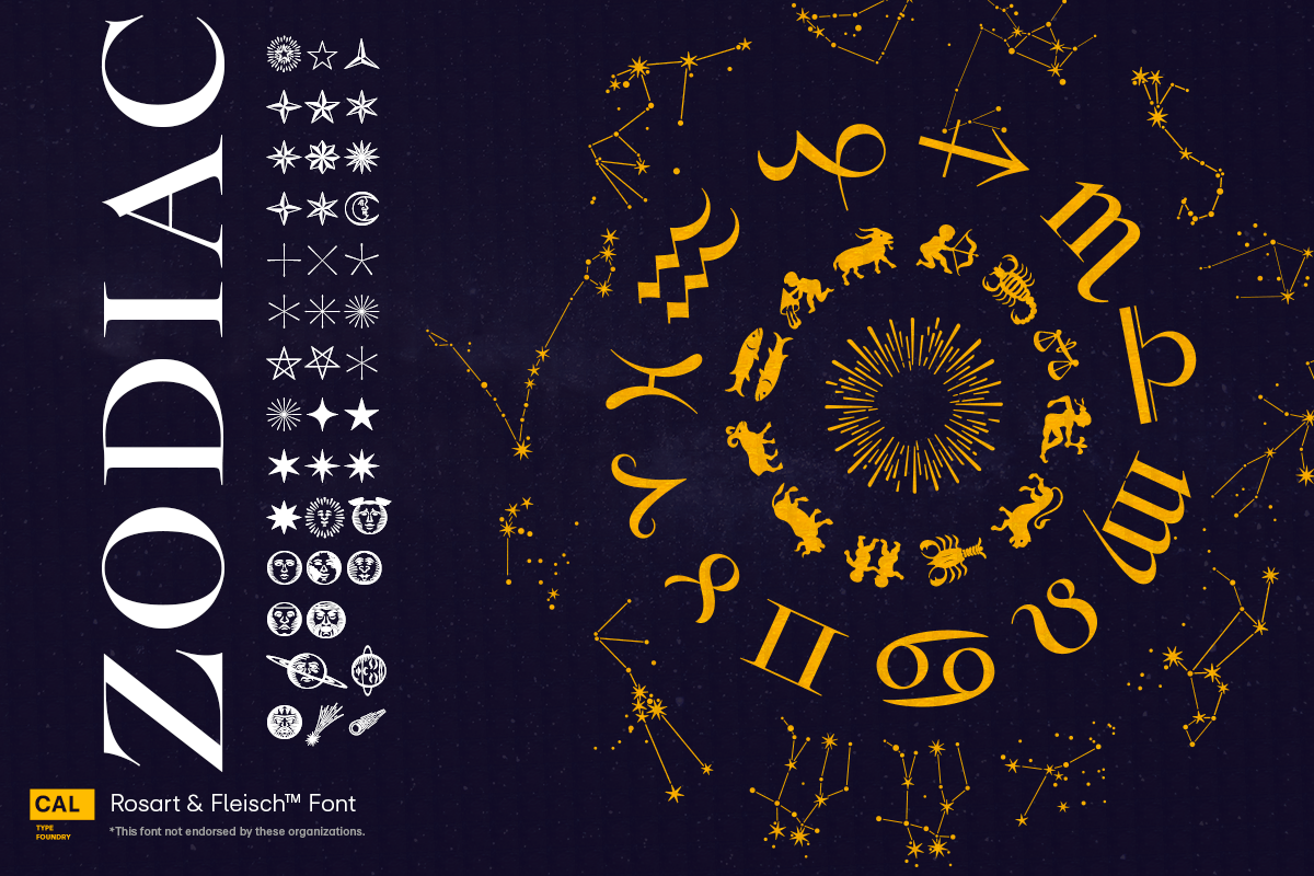 Download R&F ZODIAC Signs & Constellations Font for FREE - Font Studio